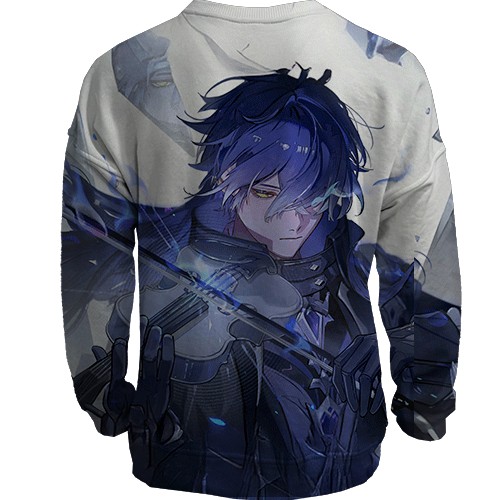 3D свитшот Flins - Genshin Impact (вид сзади)
