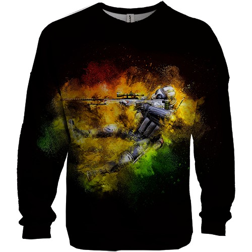 3D свитшот CS2, CT x Dragon Lore (вид спереди)