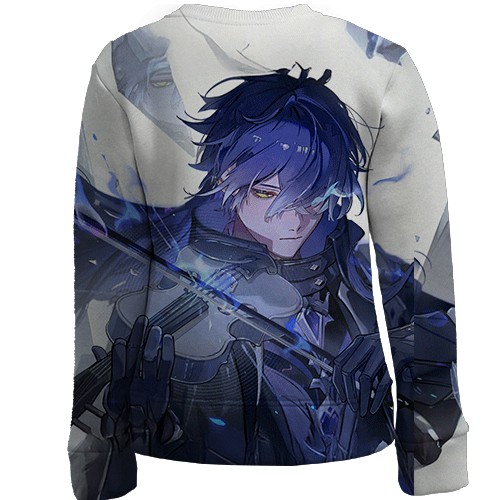 Детский 3D свитшот Flins - Genshin Impact (вид сзади)