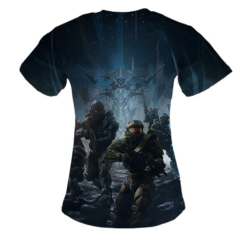 Женская 3D футболка Halo 5 Guardians (вид сзади)