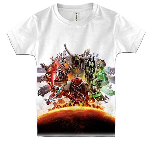 Детская 3D футболка Warhammer 40k Dawn of War IV (вид спереди)