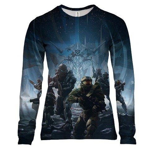 Женский 3D лонгслив Halo 5 Guardians (вид спереди)