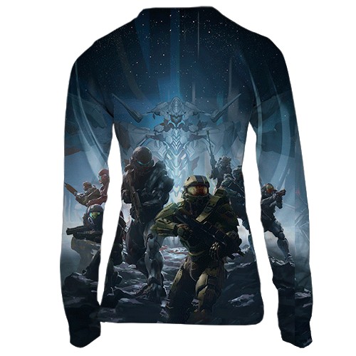 Женский 3D лонгслив Halo 5 Guardians (вид сзади)