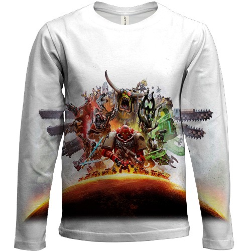 Детский 3D лонгслив Warhammer 40k Dawn of War IV (вид спереди)