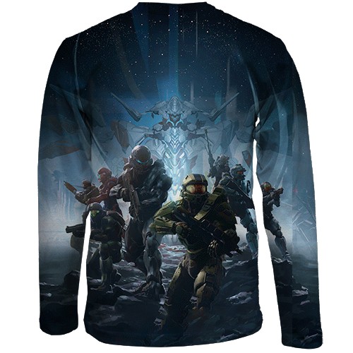 Детский 3D лонгслив Halo 5 Guardians (вид сзади)