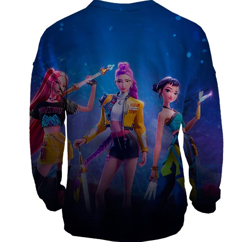 3D свитшот Fortnite - KPop Demon Hunters (вид сзади)