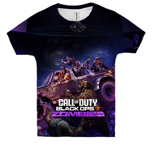 Дитяча 3D футболка CoD Black Ops 7 Zombies (вид спереду)