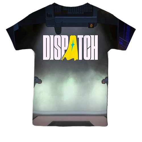 Детская 3D футболка Dispatch - Mecha Man (вид сзади)