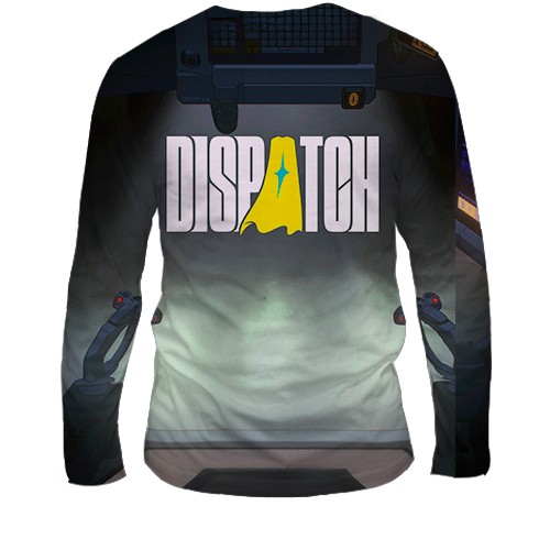 Мужской 3D лонгслив Dispatch - Mecha Man (вид сзади)