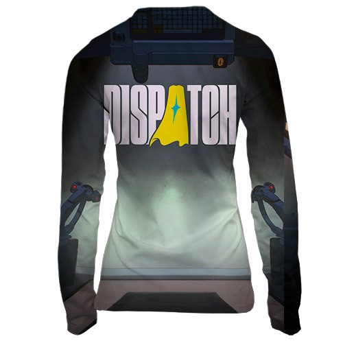 Женский 3D лонгслив Dispatch - Mecha Man (вид сзади)