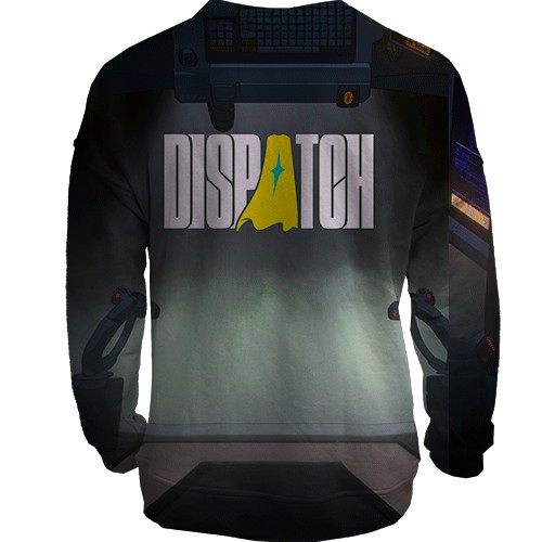 3D свитшот Dispatch - Mecha Man (вид сзади)