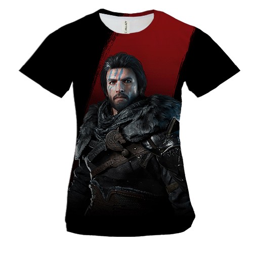 Женская 3D футболка Crimson Desert (вид спереди)