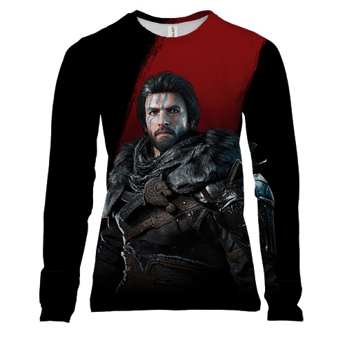 Женский 3D лонгслив Crimson Desert (вид спереди)