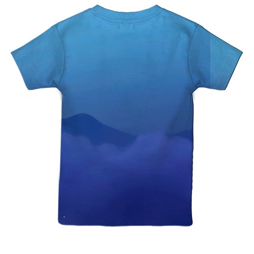 Дитяча 3D футболка Skirk blue, Genshin Impact (вид ззаду)