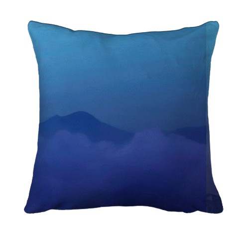 3D подушка Skirk blue, Genshin Impact (вид сзади)