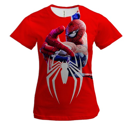 Жіноча 3D футболка Spider-Man Stunt (вид спереду)