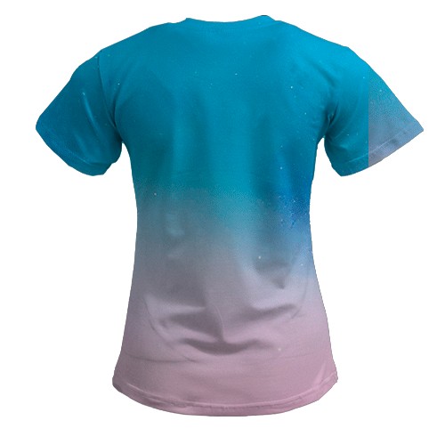 Жіноча 3D футболка GRIS x Neva (вид ззаду)