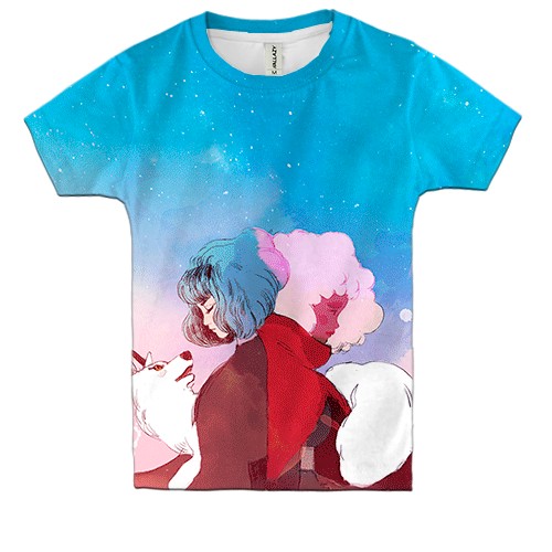 Дитяча 3D футболка GRIS x Neva (вид спереду)