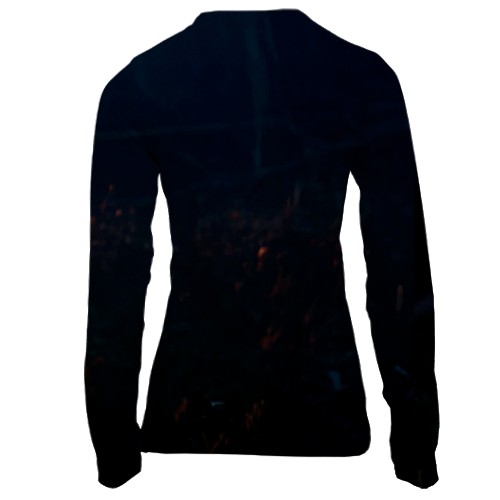 Женский 3D лонгслив STALKER в противогазе (вид сзади)