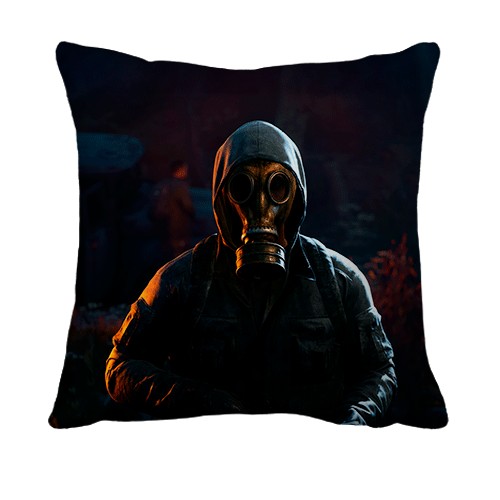 3D подушка STALKER у протигазі (вид спереду)