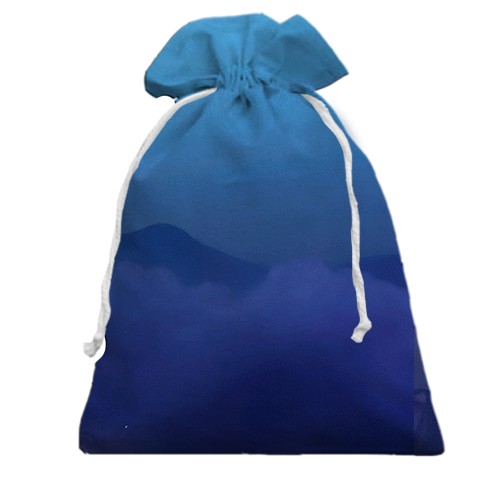 3D Подарочный мешочек Skirk blue, Genshin Impact (вид сзади)