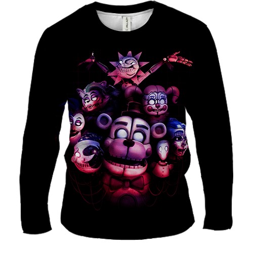 Мужской 3D лонгслив Five Nights at Freddy