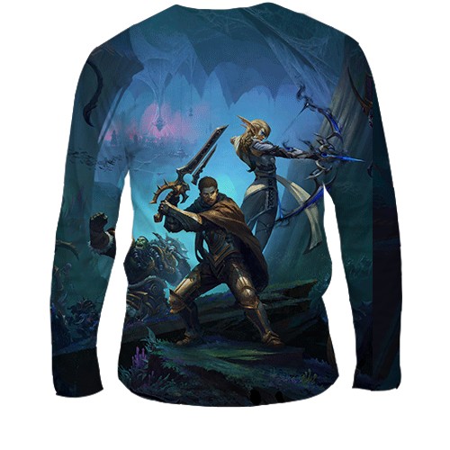 Чоловічий 3D лонгслів WoW - The War Within (вид ззаду)