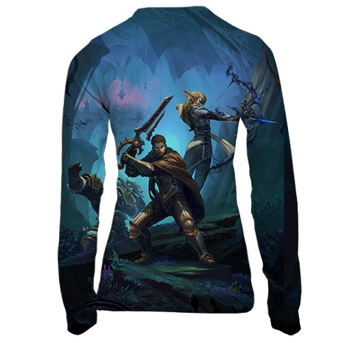 Жіночий 3D лонгслів WoW - The War Within (вид ззаду)