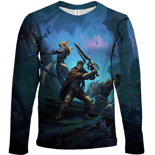 Детский 3D лонгслив WoW - The War Within (вид спереди)