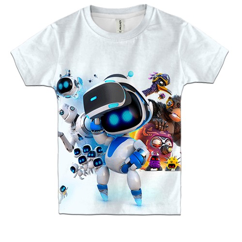 Детская 3D футболка Astro Bot Game (вид спереди)