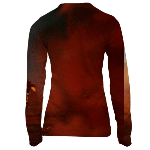 Жіночий 3D лонгслів Battlefield REDSEC (вид ззаду)