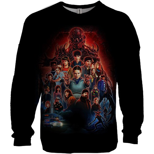 3D світшот Stranger Things Poster (вид спереду)