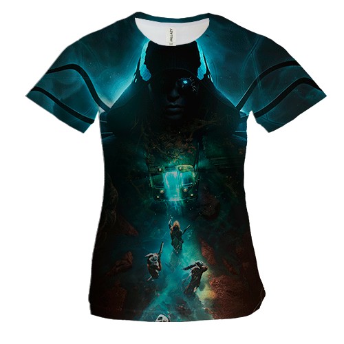 Женская 3D футболка Destiny 2 The Edge of Fate (вид спереди)