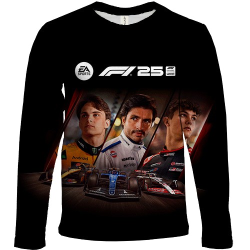 Детский 3D лонгслив F1 25 Cover Art (вид спереди)