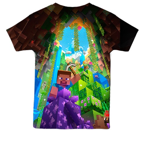 Дитяча 3D футболка Minecraft Bedrock Edition (вид ззаду)
