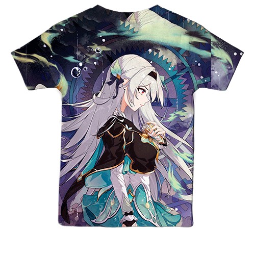 Детская 3D футболка Firefly - Honkai Star Rail (вид сзади)