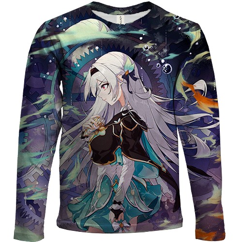 Дитячий 3D лонгслів Firefly - Honkai Star Rail (вид спереду)