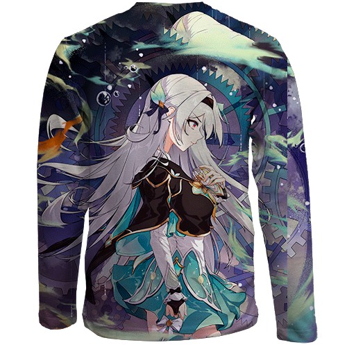 Дитячий 3D лонгслів Firefly - Honkai Star Rail (вид ззаду)