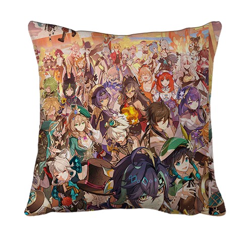 3D подушка Genshin Impact Characters (вид ззаду)