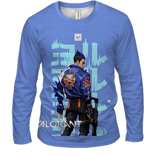 Чоловічий 3D лонгслів Yoru - Valorant (вид спереду)