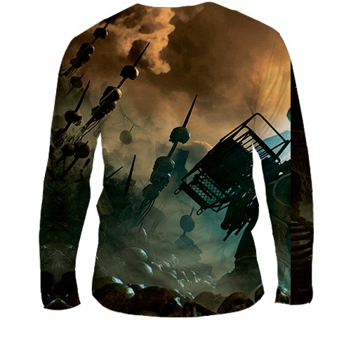 Мужской 3D лонгслив The Forever Winter (вид сзади)