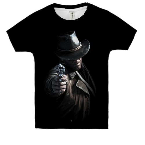 Детская 3D футболка Arthur Morgan -  RDR2 (вид спереди)