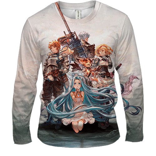 Чоловічий 3D лонгслів Granblue Fantasy Relink (вид спереду)