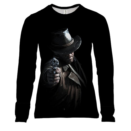 Женский 3D лонгслив Arthur Morgan -  RDR2 (вид спереди)
