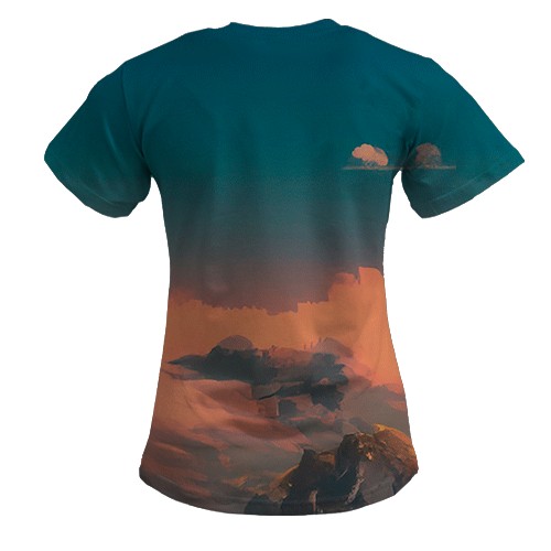 Женская 3D футболка Creature Commandos (вид сзади)