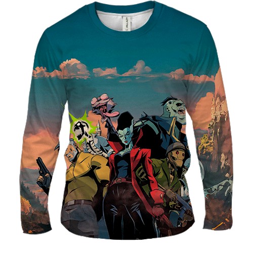 Мужской 3D лонгслив Creature Commandos (вид спереди)