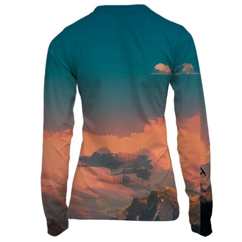 Женский 3D лонгслив Creature Commandos (вид сзади)