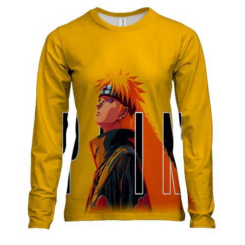 Женский 3D лонгслив PAIN - Naruto (вид спереди)