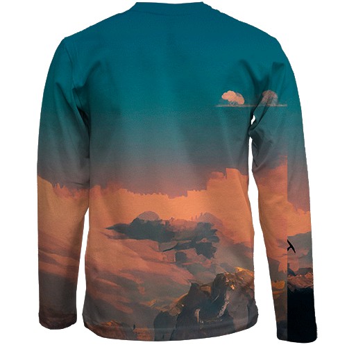 Детский 3D лонгслив Creature Commandos (вид сзади)