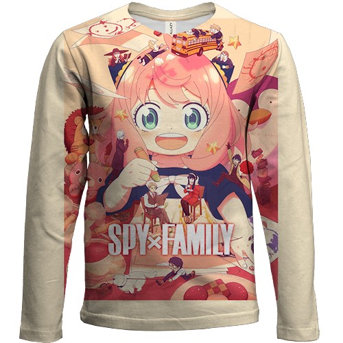 Детский 3D лонгслив Spy x Family (вид спереди)